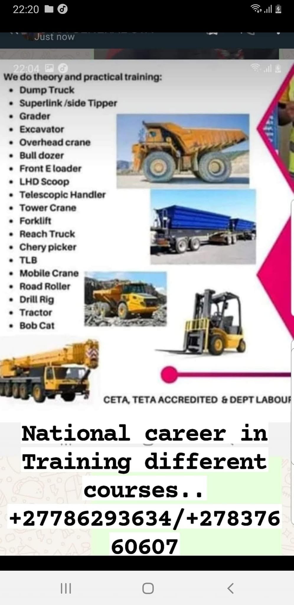 SUPERLINK,WELDING, GRADER AND SKILLS TRAINING +27786293634